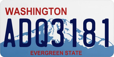 WA license plate ADQ3181