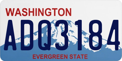WA license plate ADQ3184