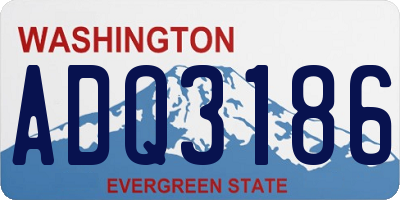 WA license plate ADQ3186