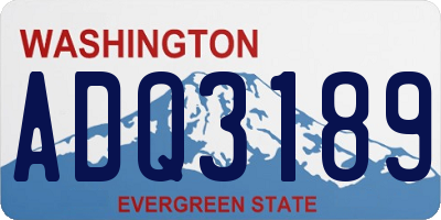 WA license plate ADQ3189