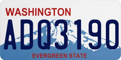 WA license plate ADQ3190