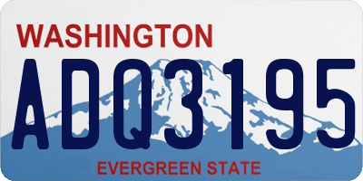 WA license plate ADQ3195