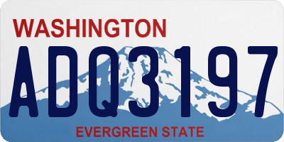 WA license plate ADQ3197