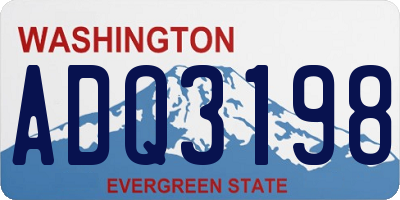 WA license plate ADQ3198