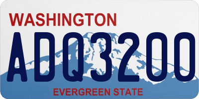 WA license plate ADQ3200
