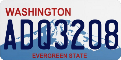 WA license plate ADQ3208