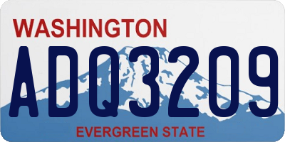 WA license plate ADQ3209