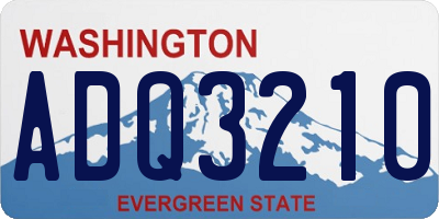 WA license plate ADQ3210