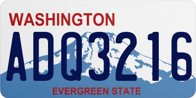 WA license plate ADQ3216