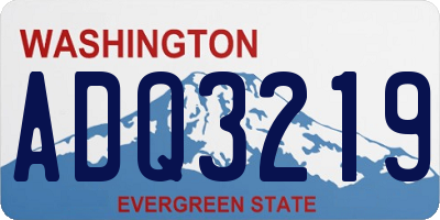 WA license plate ADQ3219