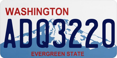 WA license plate ADQ3220