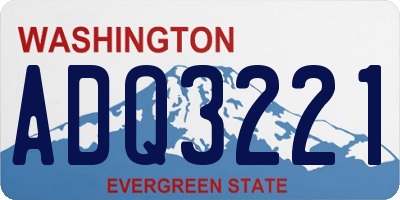 WA license plate ADQ3221
