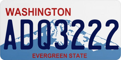 WA license plate ADQ3222