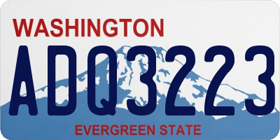 WA license plate ADQ3223