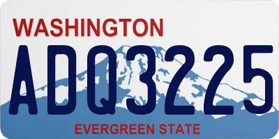 WA license plate ADQ3225