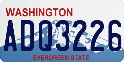 WA license plate ADQ3226