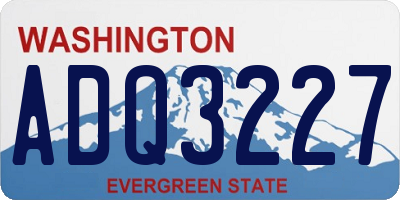 WA license plate ADQ3227