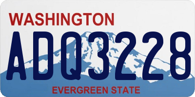 WA license plate ADQ3228