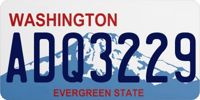 WA license plate ADQ3229