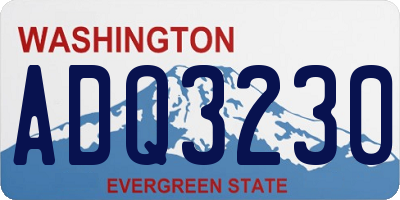 WA license plate ADQ3230