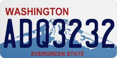 WA license plate ADQ3232