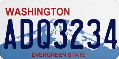 WA license plate ADQ3234