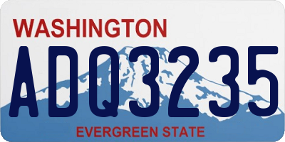 WA license plate ADQ3235