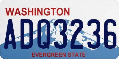 WA license plate ADQ3236
