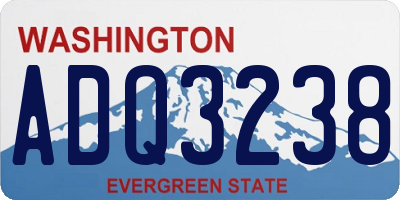 WA license plate ADQ3238