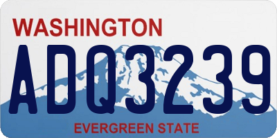 WA license plate ADQ3239