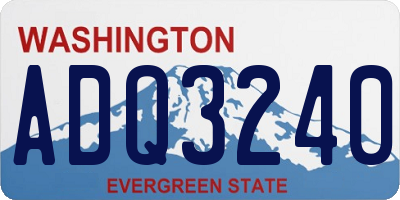 WA license plate ADQ3240
