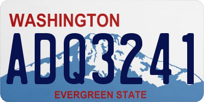 WA license plate ADQ3241