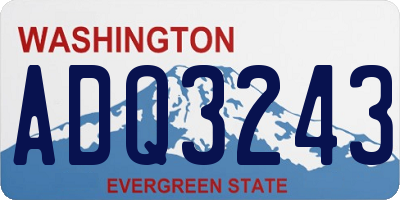 WA license plate ADQ3243