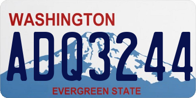 WA license plate ADQ3244