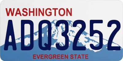 WA license plate ADQ3252