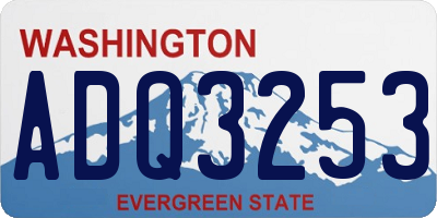 WA license plate ADQ3253