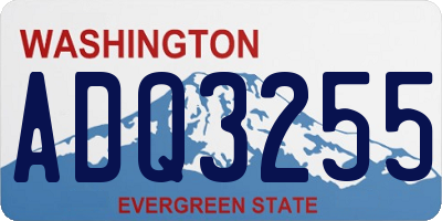 WA license plate ADQ3255