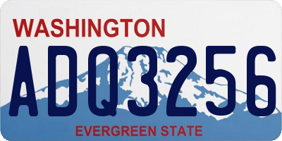 WA license plate ADQ3256