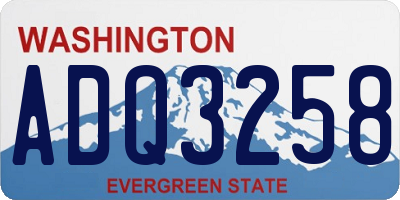 WA license plate ADQ3258