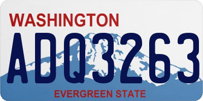 WA license plate ADQ3263