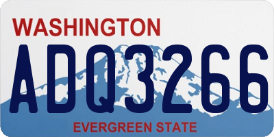 WA license plate ADQ3266