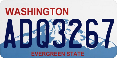 WA license plate ADQ3267