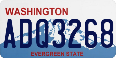 WA license plate ADQ3268