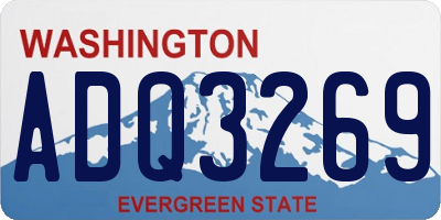 WA license plate ADQ3269