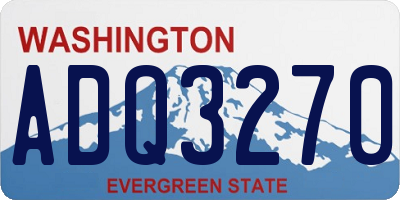 WA license plate ADQ3270