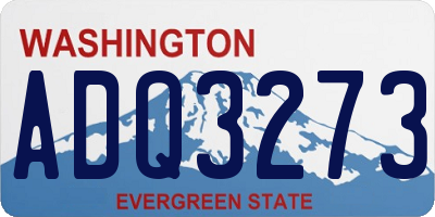 WA license plate ADQ3273
