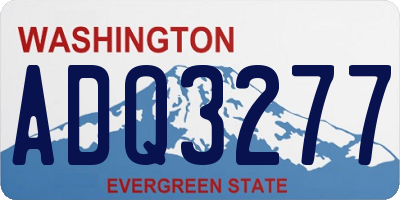 WA license plate ADQ3277