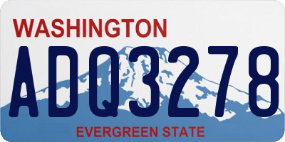 WA license plate ADQ3278