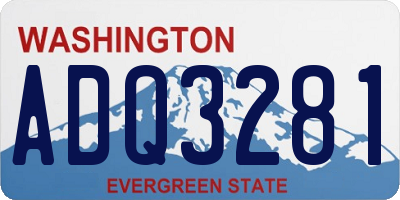 WA license plate ADQ3281