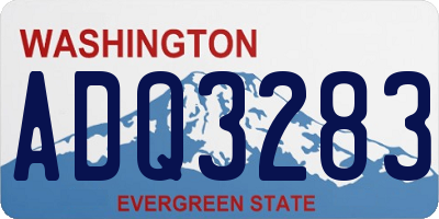 WA license plate ADQ3283